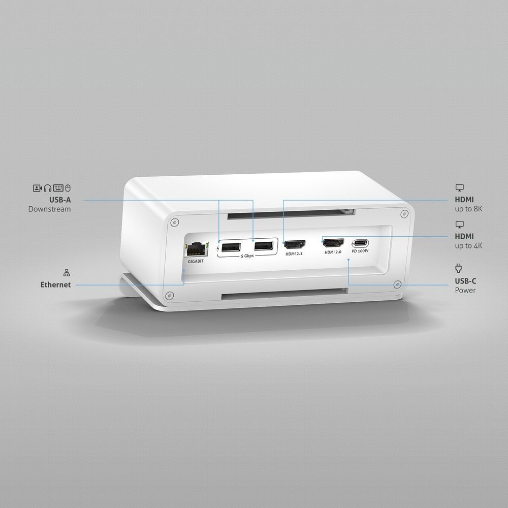 PureLink M2-ENC07-9941 mediahub2 Dock - USB-C Docking Station - Weiß