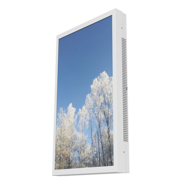 HI-ND OW5522-5201-01 - Outdoor Wall Casing 55 Zoll - Outdoor Wandgehäuse - Portrait/Landscape - für LG Display 55XE4F - Weiß