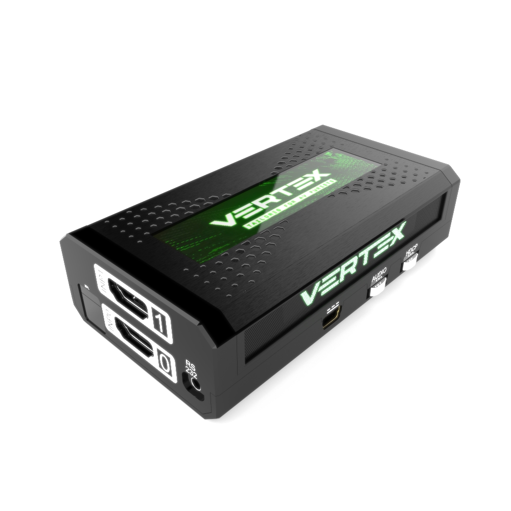 HDFury Vertex - 2x2 Switcher - 4K 18Gbps - HDMI Matrix Switcher mit Scaler, Converter und Display