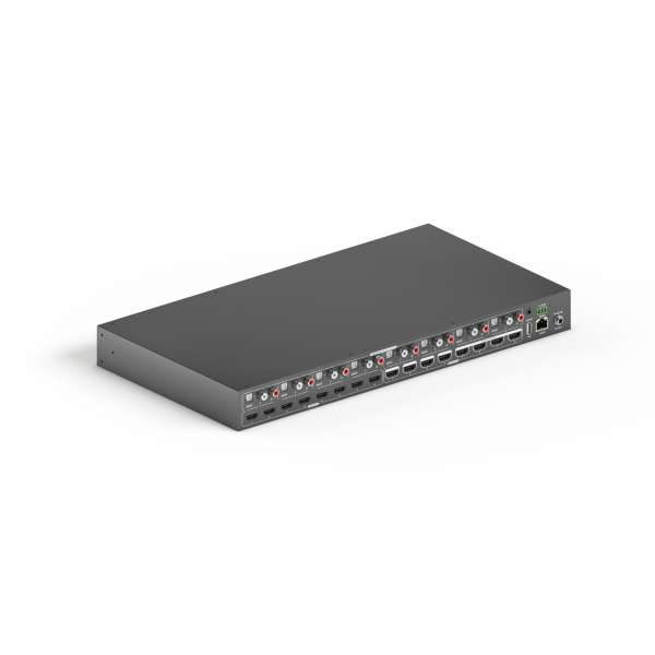 PureTools PT-MA-HD88DA - 8x8 HDMI Matrix, 4K - 18Gbps - HDR - Downscaler und Audio 