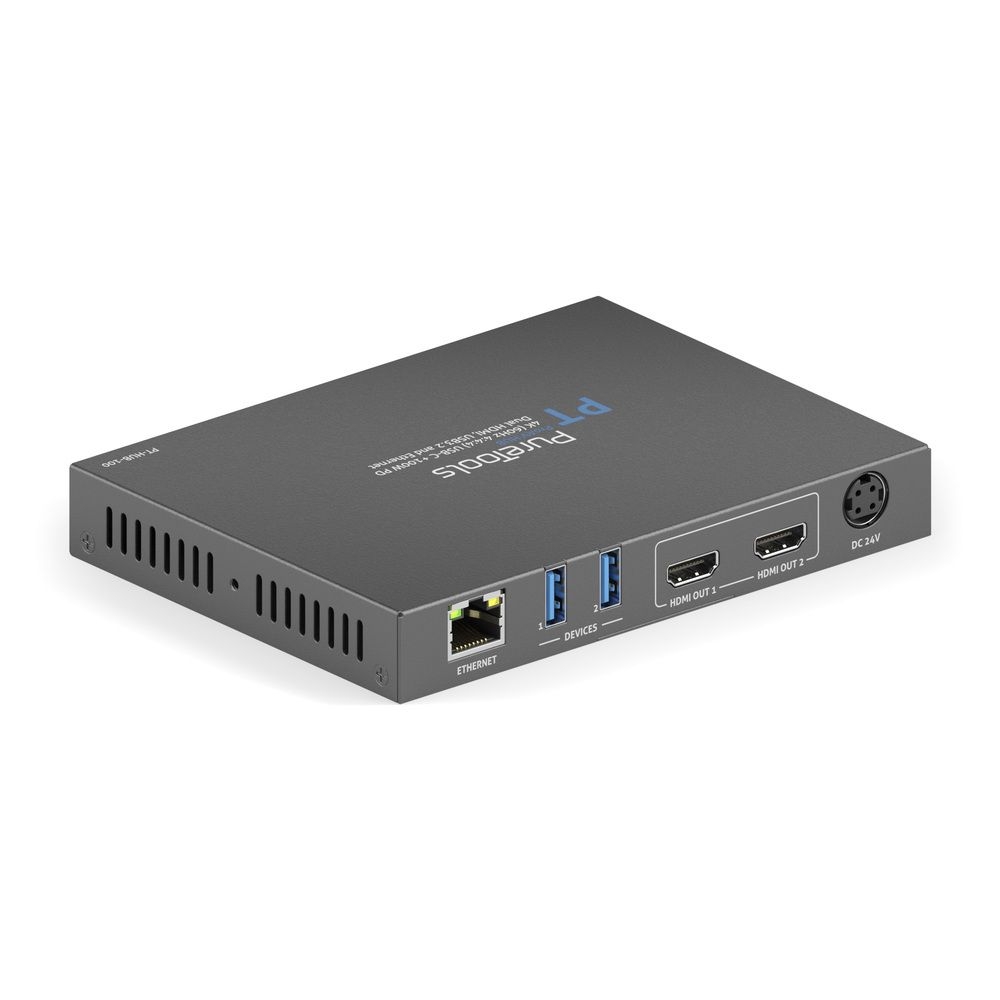 PureTools PT-Hub100 Dockingstation - ProAV - USB-C Alt-Mode - 4K 60Hz 4:4:4 - 18Gbps - Schwarz