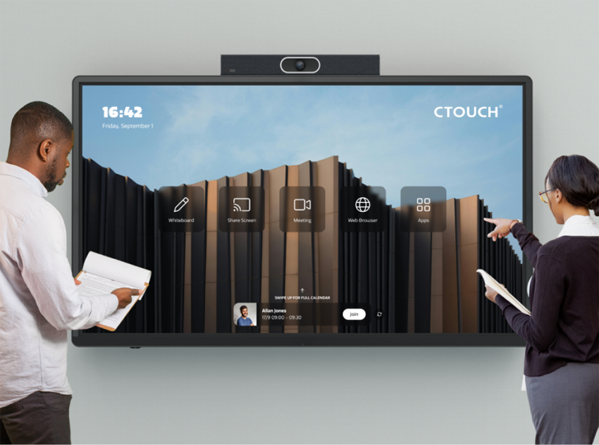 CTOUCH Hello Board - 65 Zoll - Canvas Display - 350 cd/m² - 4K - Ultra-HD -3840x2160 Pixel - EShare - OPS-PC mit WIN 11 IoT Enterprise