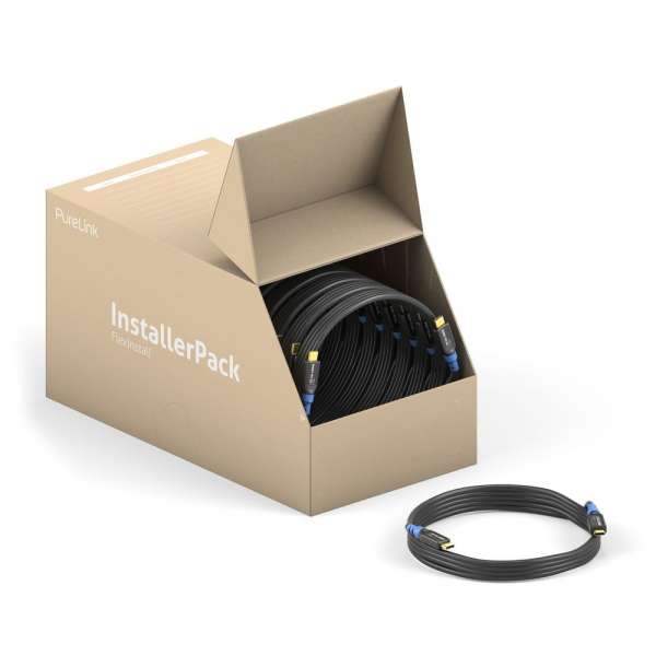 PureLink FI-H100-005-PCK - 8K Ultra High Speed HDMI Kabel - Schwarz - 0,5m Kabellänge - InstallerPack mit 60 Kabeln