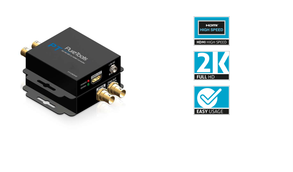 PureLink PT-C-SDIHD - 2K SDI zu HDMI Konverter