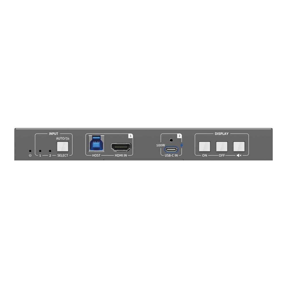 PureTools PT-PSW-21HC-KVM USB-C / HDMI 2x1 Switch mit 100 Watt PD