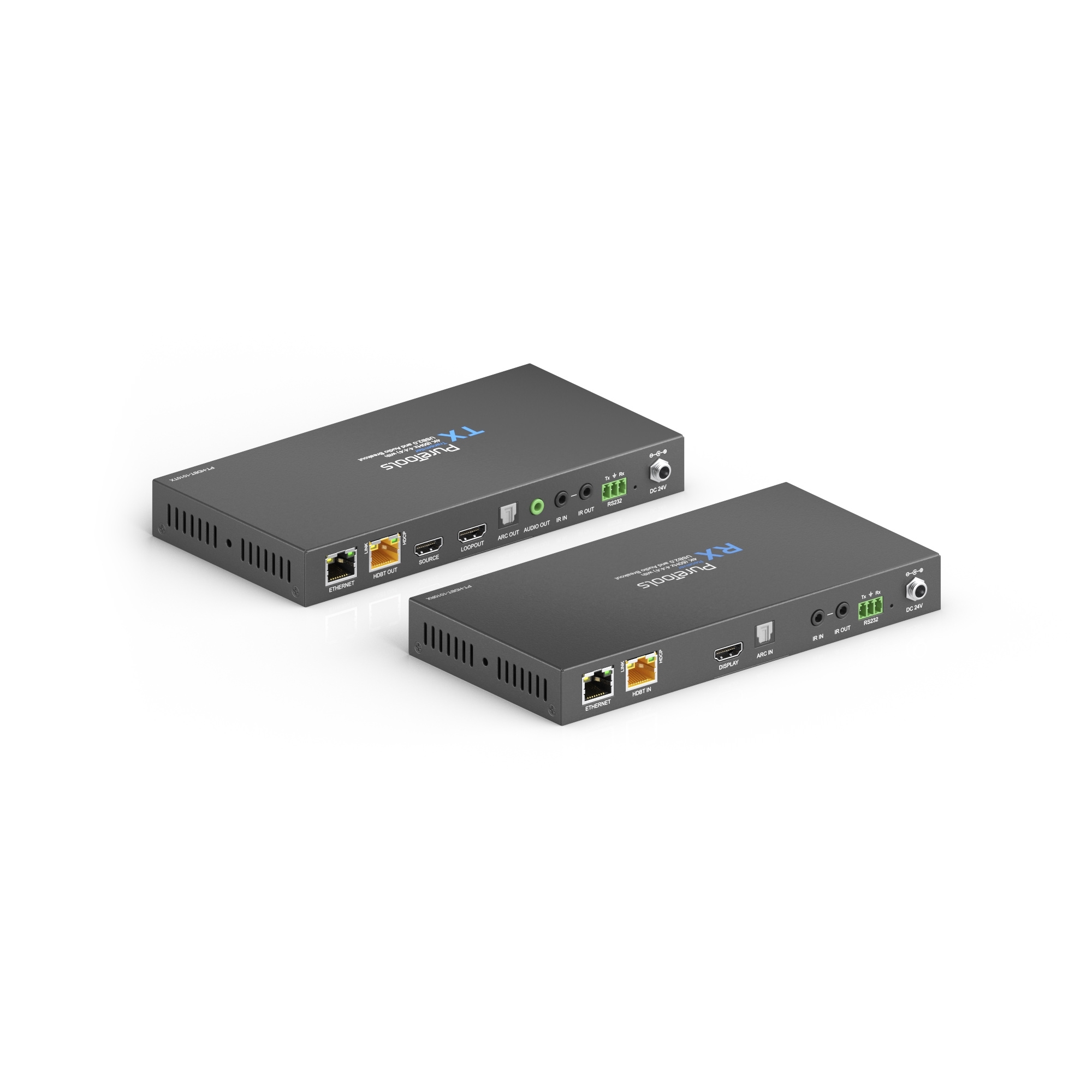 PureTools PT-HDBT-1010 - HDBaseT Extender Set - 4K (60Hz 4:4:4) - 80m 4K / 100m 4K (60Hz 4:2:0) - 18Gbps