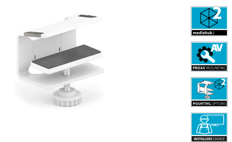 PureLink M2-MNT-1001 Schreibtischklemme für mediahub2 - weiß