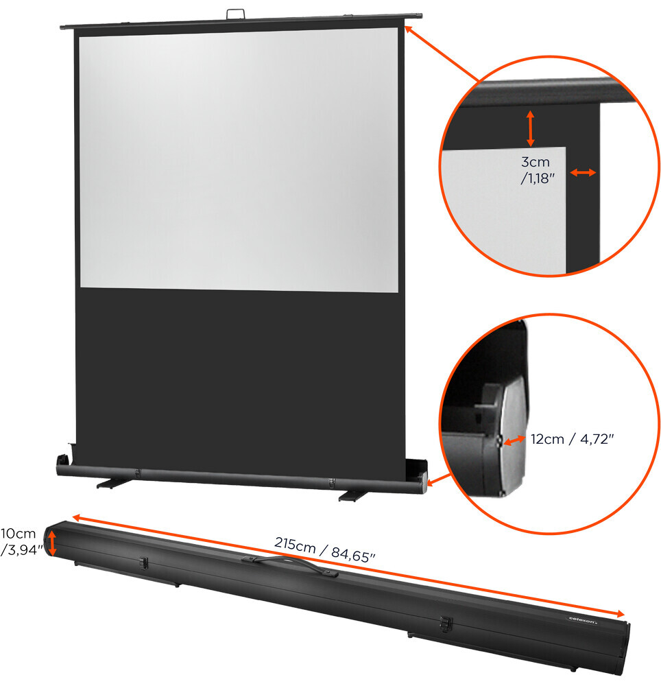 celexon Leinwand Ultramobil Plus Professional - 16:9 - BM 194 x 109 - Aufprojektion