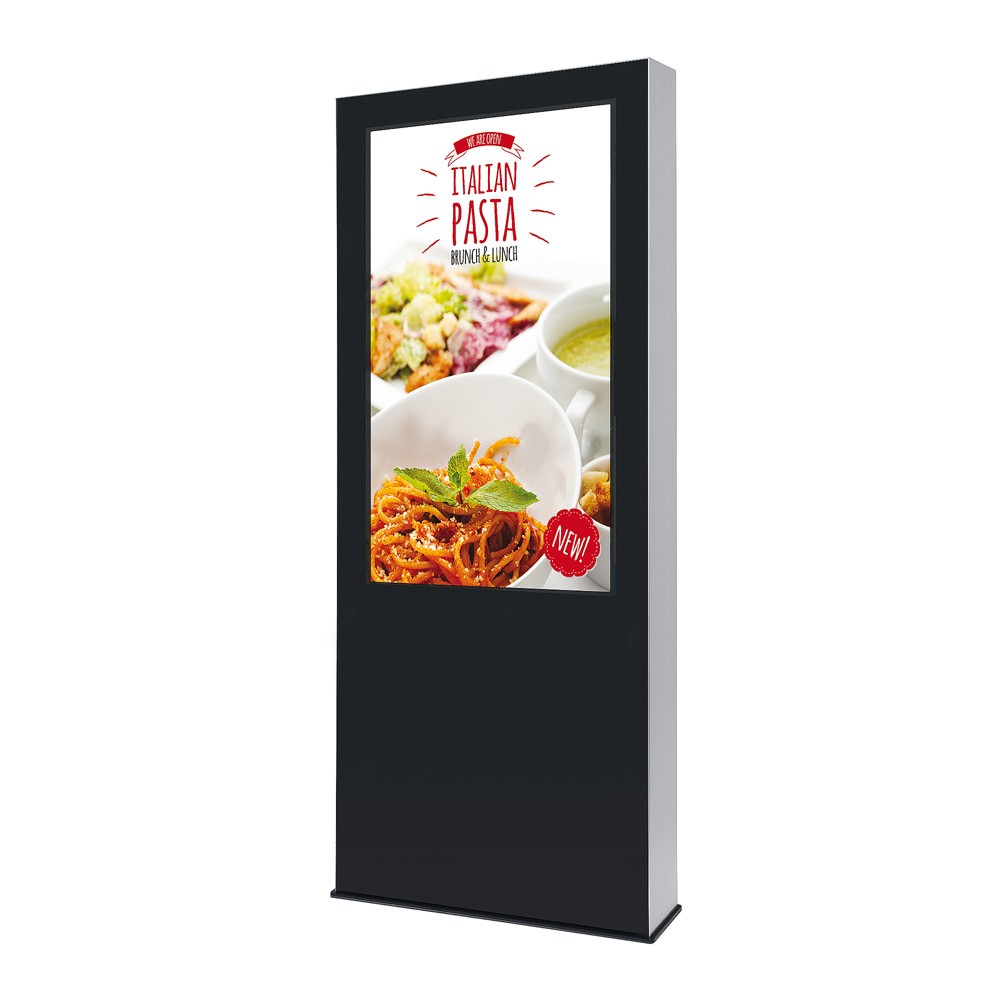 Digitale Outdoor Stele - 55 Zoll - Samsung OH55A-S Zoll Display - 3500cd/m² - Full-HD - 1920x1080 Pixel - 24/7