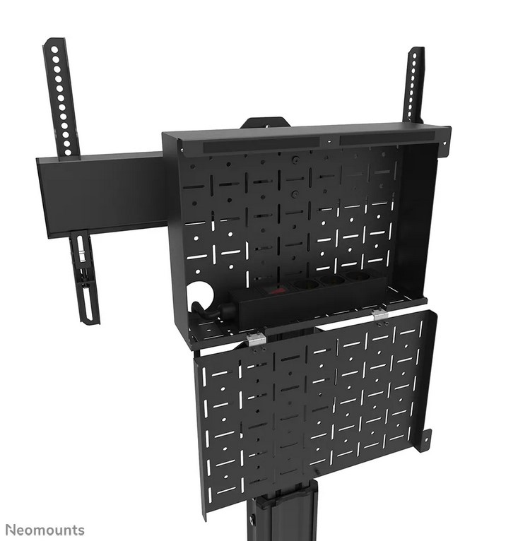 Neomounts Select FL50S-825BL1- höhenverstellbarer Rollwagen - 37-75 Zoll - VESA 600x400mm - bis 70kg - Schwarz