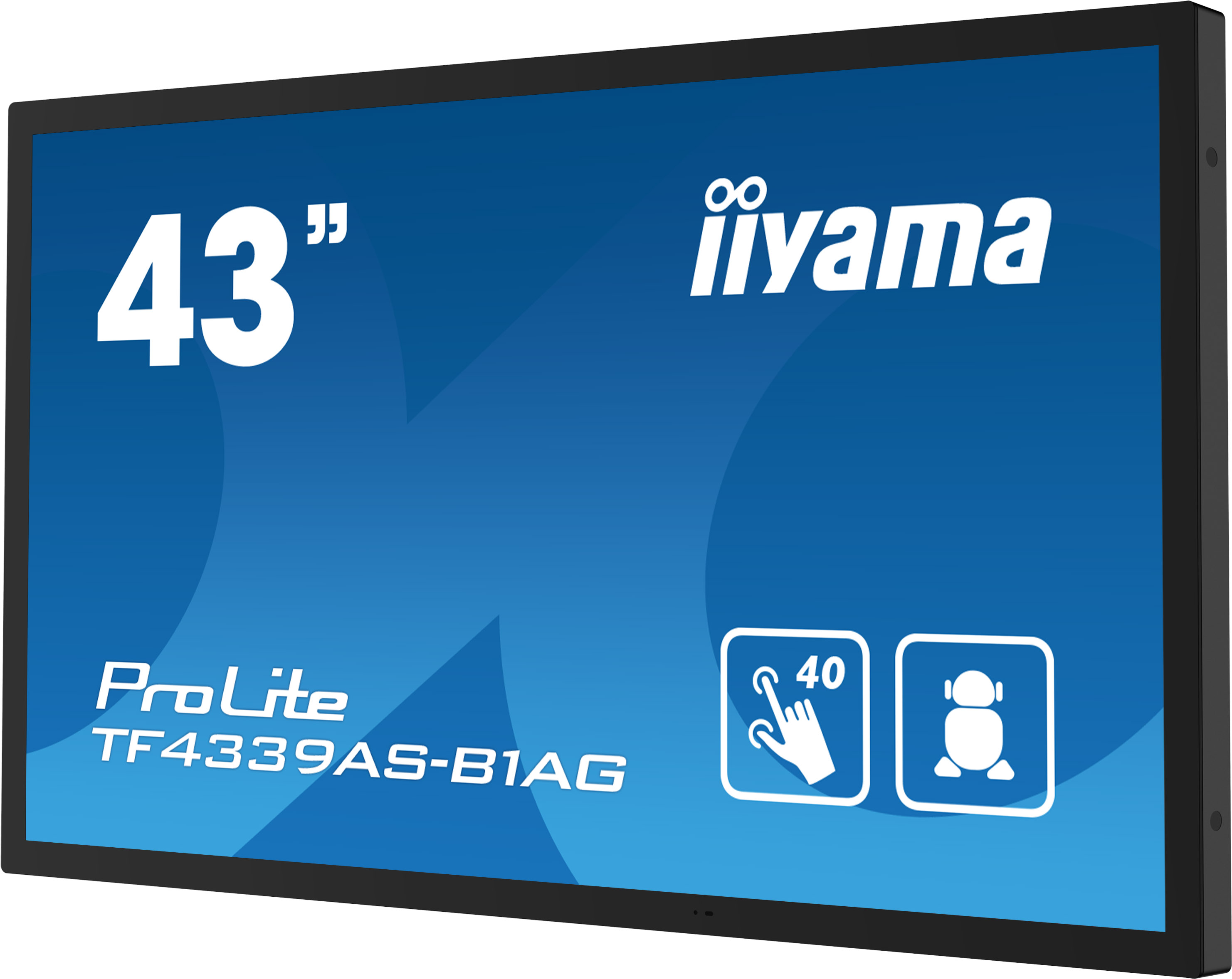 iiyama ProLite TF4339AS-B1AG - 43 Zoll - 500 cd/m² - 4K - Ultra-HD - 3840x2160 Pixel - Open Frame - 40 Punkt - Multi Touch Display 