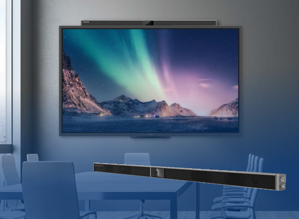 NewLine TT-6520ER jederzeit erweiterbar mit NewLine SoundBar+ zum vollständigen Videokonferenzsystem