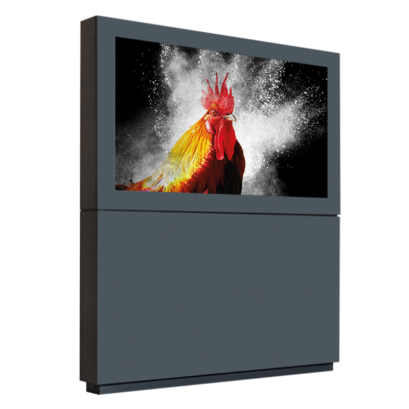 Hagor ScreenOut Eco Kiosk L - Outdoor Stele - 50-55 Zoll - Heizung und Lüftung - IP65 und IP54 - Vandalismusgeschützt - Querformat