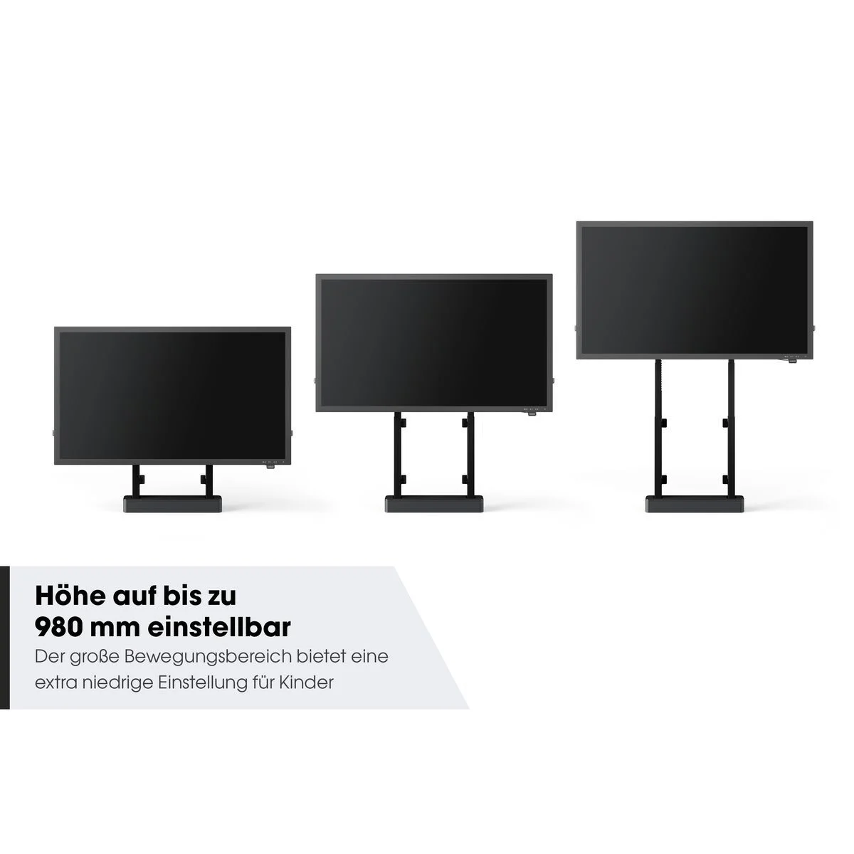 VOGELS RISE 2005W - motorisierte Boden-Wandhalterung - 65-86 Zoll - VESA 800x600mm - bis 120 kg - 50 mm/s - Weiß