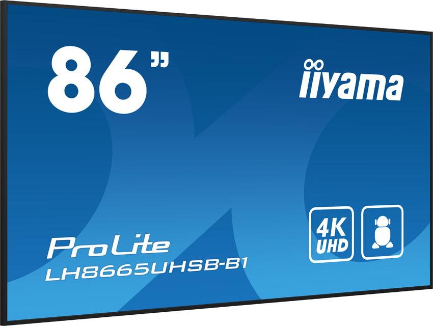 iiyama ProLite LH8665UHSB-B1 - 86 Zoll - 800 cd/m² - 4K - Ultra-HD - 3840x2160 Pixel - 24/7 - Android - Display