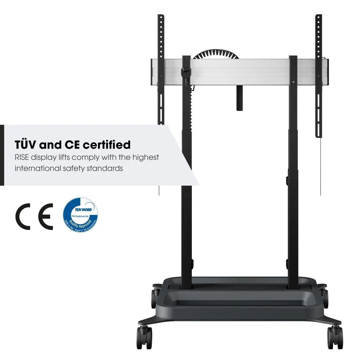 VOGELS RISE 2008 - motorisierte Boden-Wandhalterung - 65-86 Zoll - VESA 800x600mm - bis 120 kg  - 80 mm/s - Weiss