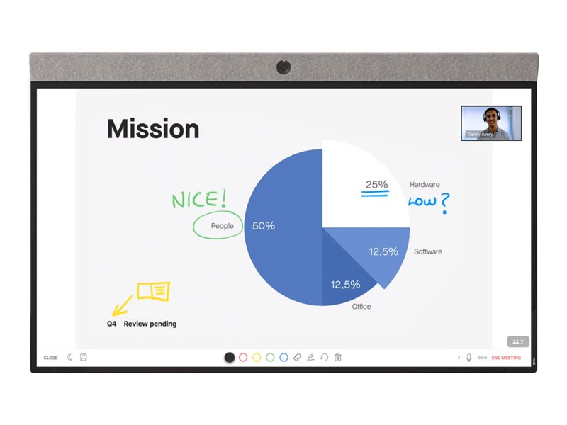 Neat Board for Zoom and MS Teams - 65 Zoll All-in-One-Videokonferenzdisplay mit Tischstandfuß