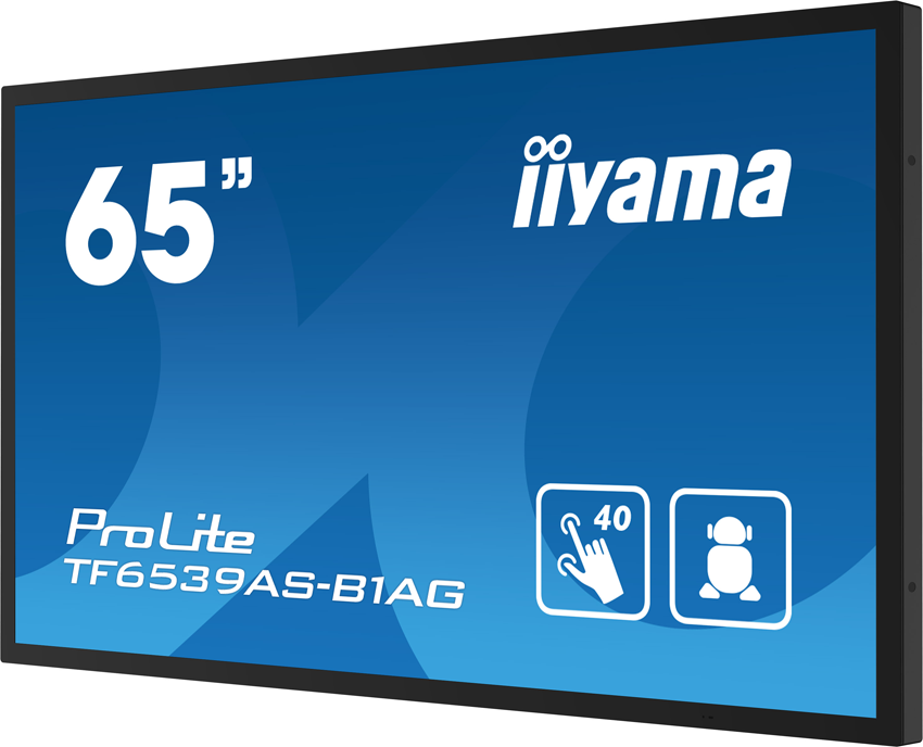 iiyama ProLite TF6539AS-B1AG - 65 Zoll - 435 cd/m² - 4K - Ultra-HD - 3840x2160 Pixel - Open Frame - 40 Punkt - Multi Touch Display 