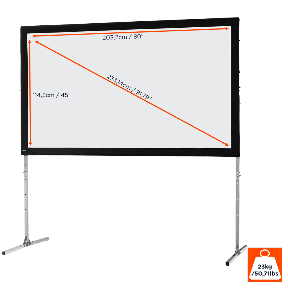 celexon Faltrahmen Leinwand Mobil Expert - 16:9 - BM 203 x 114 - Aufprojektion