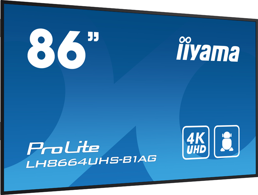 iiyama ProLite LH8664UHS-B1AG - 86 Zoll - 500 cd/m² - 4K - Ultra-HD - 3840x2160 Pixel - 24/7 - Android - Display 