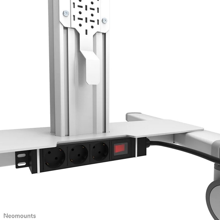 Neomounts Select FL50S-825WH1- höhenverstellbarer Rollwagen - 37-75 Zoll - VESA 600x400mm - bis 70kg - Weiss