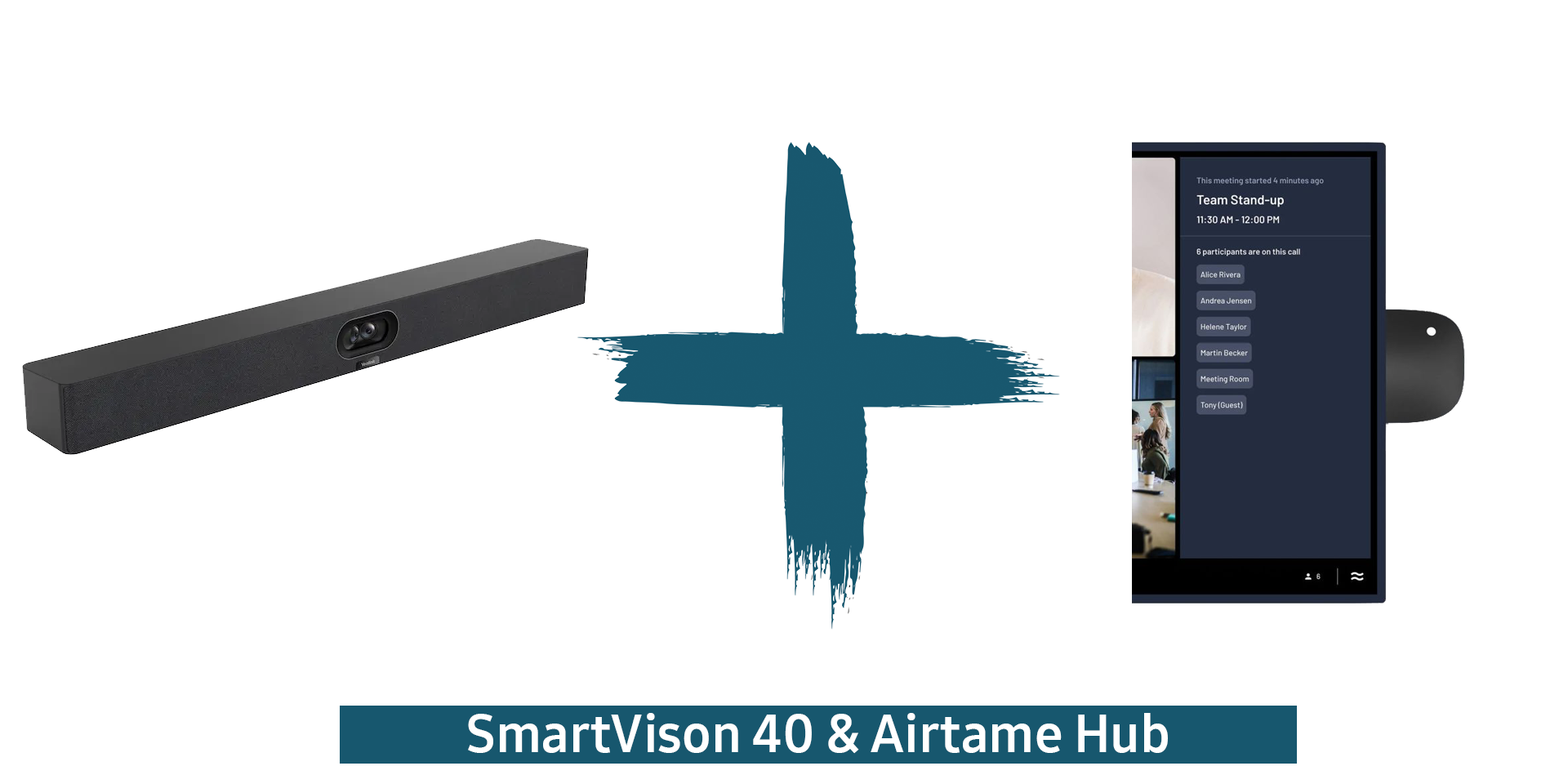 Bundle SmartVision 40 & Airtame Hub - 4K Kamera und BYOM / BYOD - 1 Jahre Hybrid Cloud inklusive - für mittelgroße Besprechungsräume