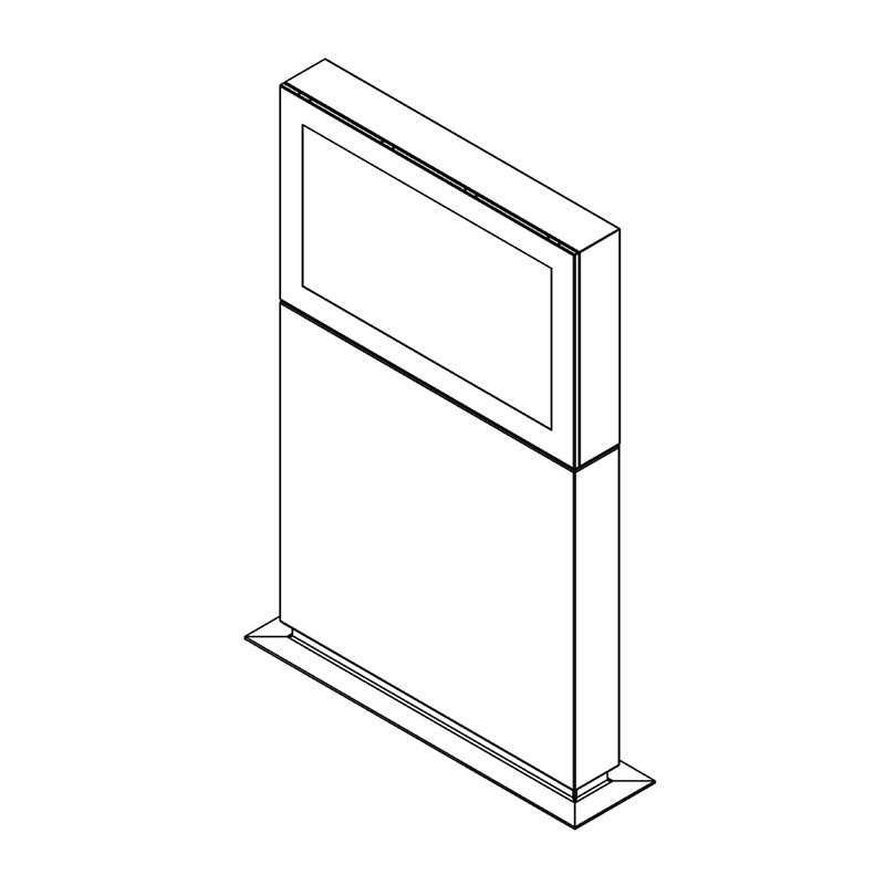 Hagor ScreenOut Eco Kiosk M - Outdoor Stele - 46-49 Zoll - Heizung und Lüftung - IP65 und IP54 - Vandalismusgeschützt - Querformat