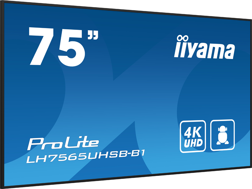 iiyama ProLite LH7565UHSB-B1 - 75 Zoll - 800 cd/m² - 4K - Ultra-HD - 3840x2160 Pixel - 24/7 - Android - Display