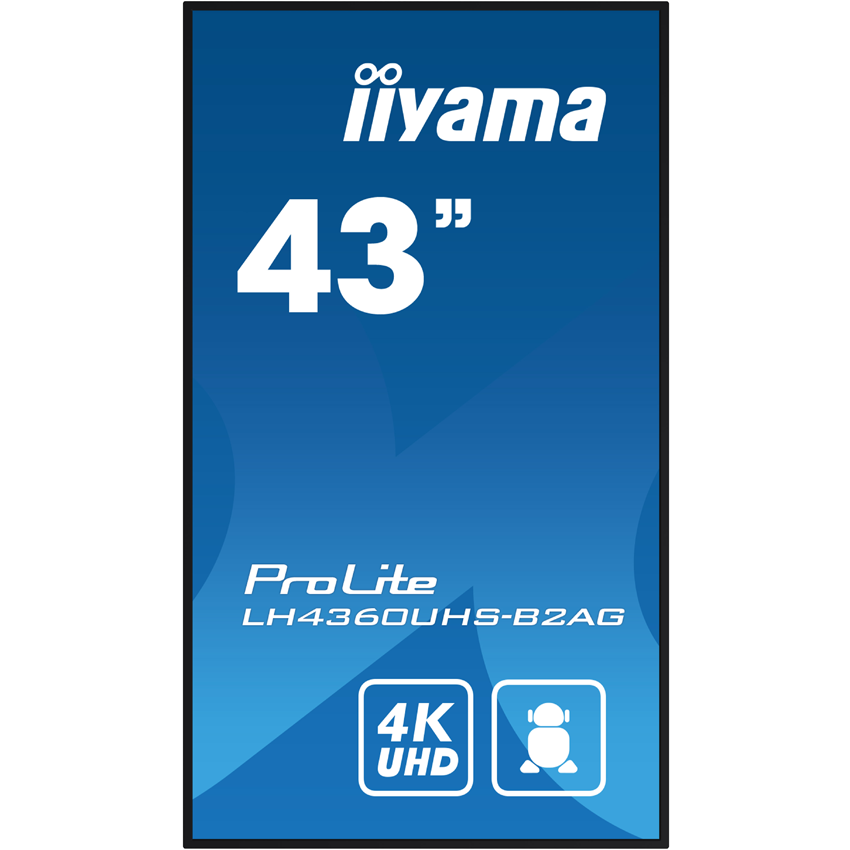 iiyama ProLite LH4360UHS-B2AG - 43 Zoll - 500 cd/m² - 4K - Ultra-HD - 3840x2160 Pixel - 24/7 - Android - Display