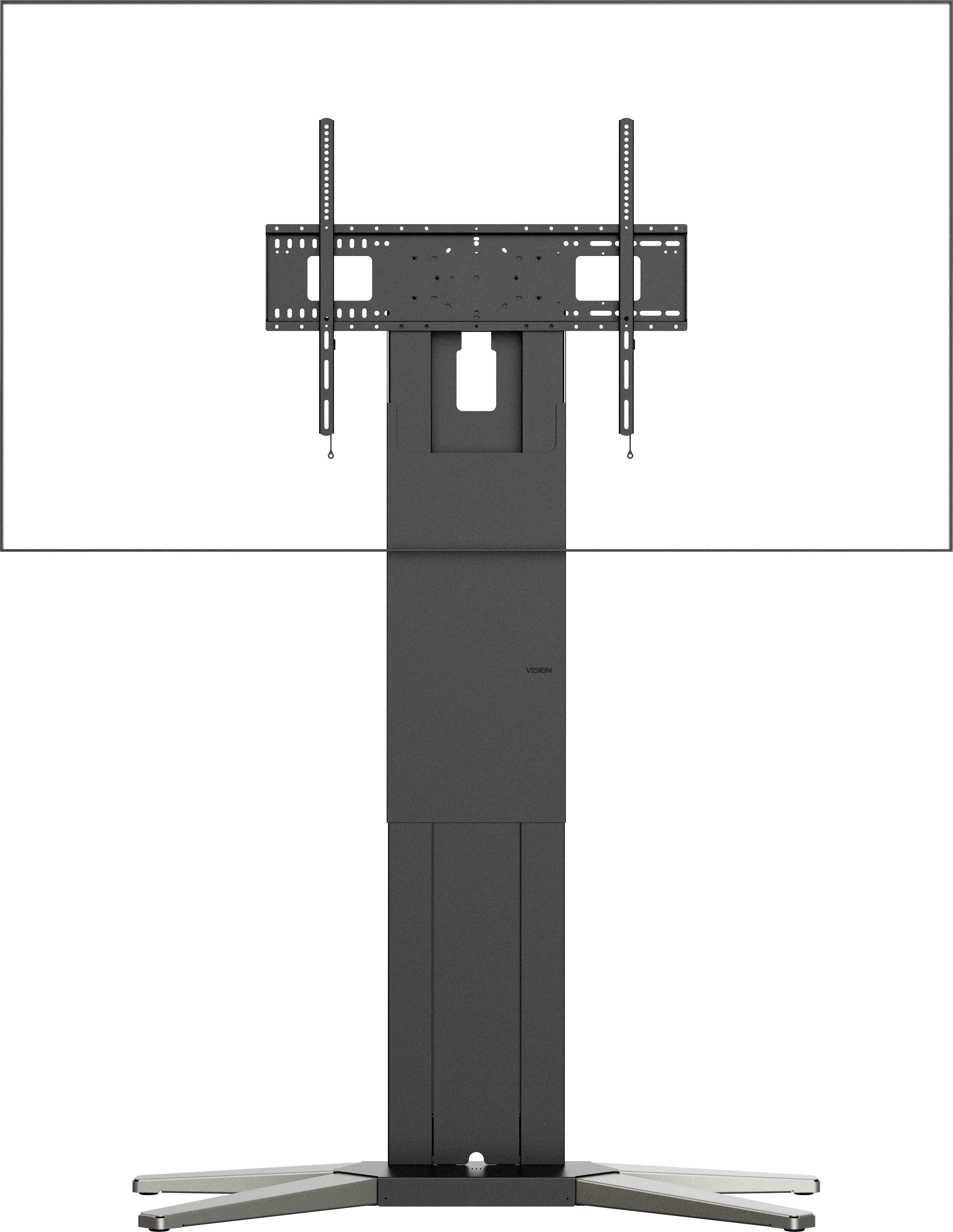 Vision VFM-F51T - manuell höhenverstellbarer Rollwagen / Standfuß - 47-100 Zoll - VESA 800x600mm - bis 95 kg - Schwarz