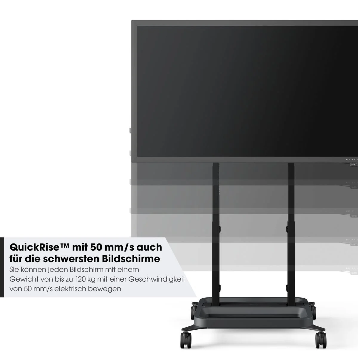 VOGELS RISE 2005W - motorisierte Boden-Wandhalterung - 65-86 Zoll - VESA 800x600mm - bis 120 kg - 50 mm/s - Weiß