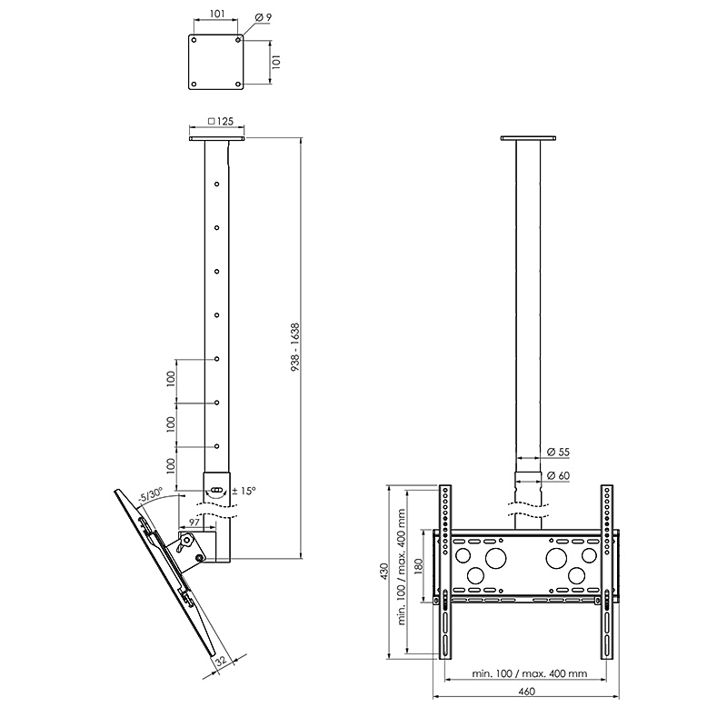 Hagor HA DH 900-1600 S Abmessungen