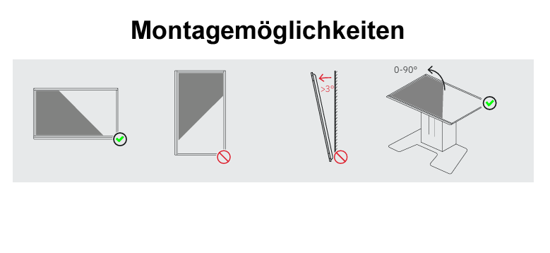 Kindermann TD-4075 - 75 Zoll - 600 cd/m² - 4K - Ultra-HD - 3840x2160 Pixel - 10 Punkt PCAP - Touchdisplay - Face Up geeignet