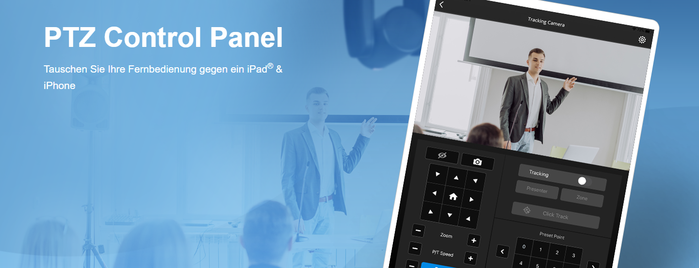 AVer PTZ Control Panel für iPad und iPhone