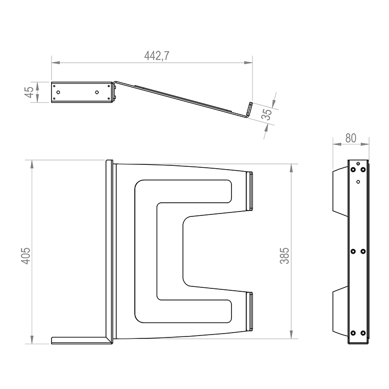 Hagor HP Twin Lift Laptop Holder - Laptop-Ablage für HP Twin Lift Systeme - Weiss