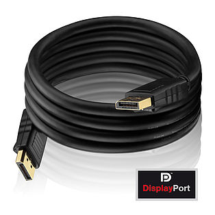 PureLink PI5000-050 - Zertifiziertes 4K Displayport Kabel - PureInstall - 5,0 Meter - Schwarz