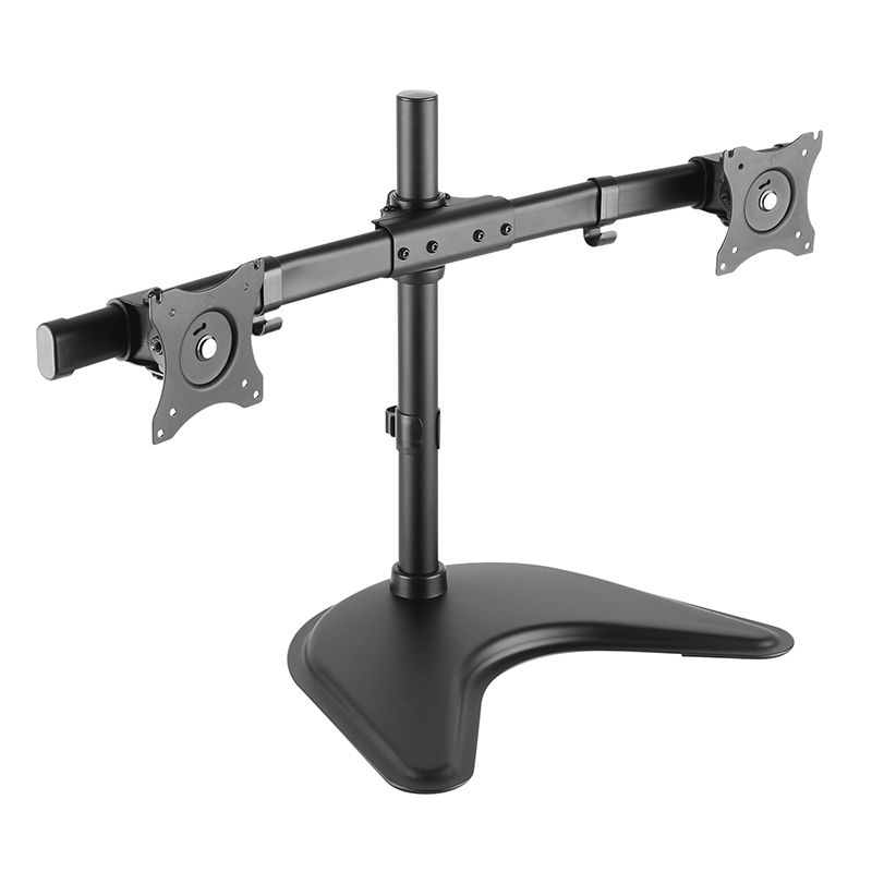 Hagor HA Tablemount FS Dual - manuelle Tischhalterung - 15-27 Zoll - 2x10 kg - VESA 100x100mm - Schwarz