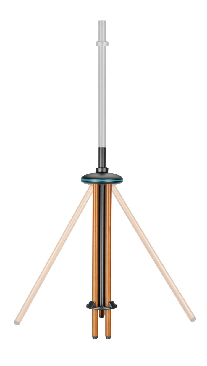 Vivolink VLFS4365 - Faltbarer Standfuß mit Tragetasche - bis zu 70 Zoll - VESA 400x400mm - max. 30kg - Schwarz mit braunen Holzfüßen