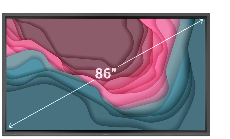 NewLine TT-8621IP - 86 Zoll - 400 cd/m² - Ultra-HD - 3840x2160 Pixel - 20 Punkt Touch-Display - SoC - NAOS+ Serie