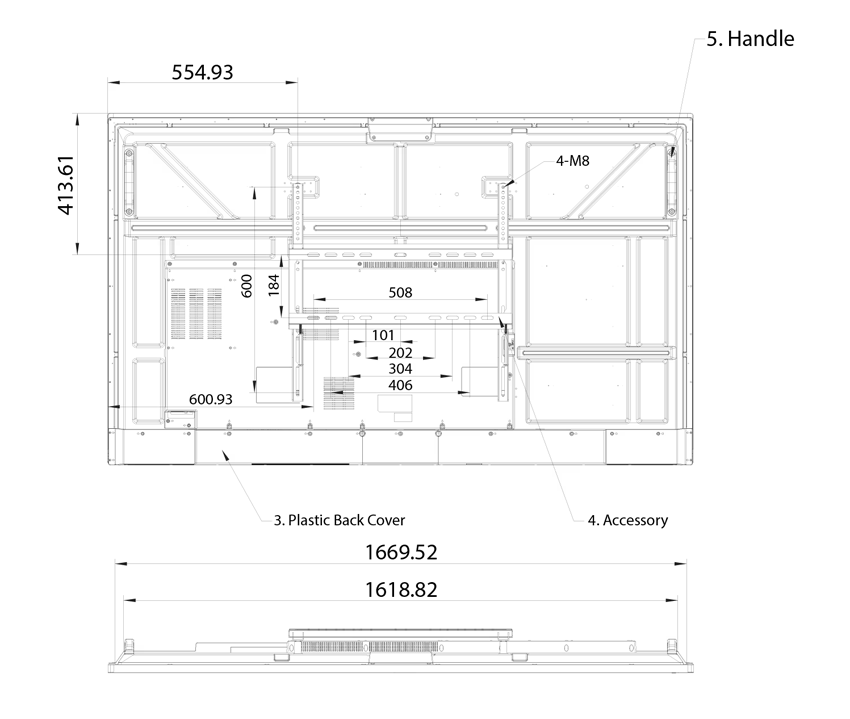 Hisense 75MR61DE-E GoBoard - 75 Zoll - 400cd/m² - 4K - Ultra-HD - 3840x2160 Pixel - Advanced Interactive Display 