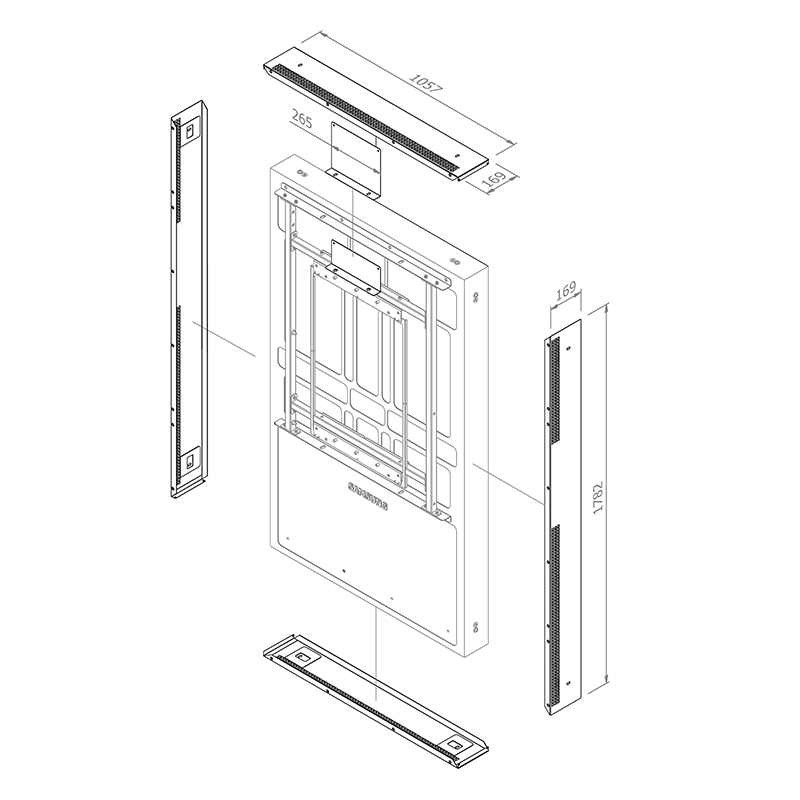 Hagor Cover-Set WH OH 75 - verwendbar mit Hagor Outdoor-Halterung WH OH 75 und Samsung OH75 Serie - 5871