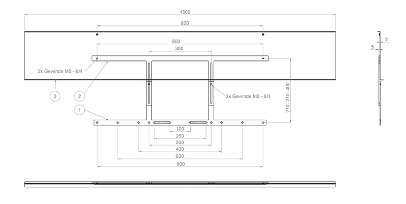 Hagor 2919 Nureva HDL300 Adapter für 55-75 Zoll Displays