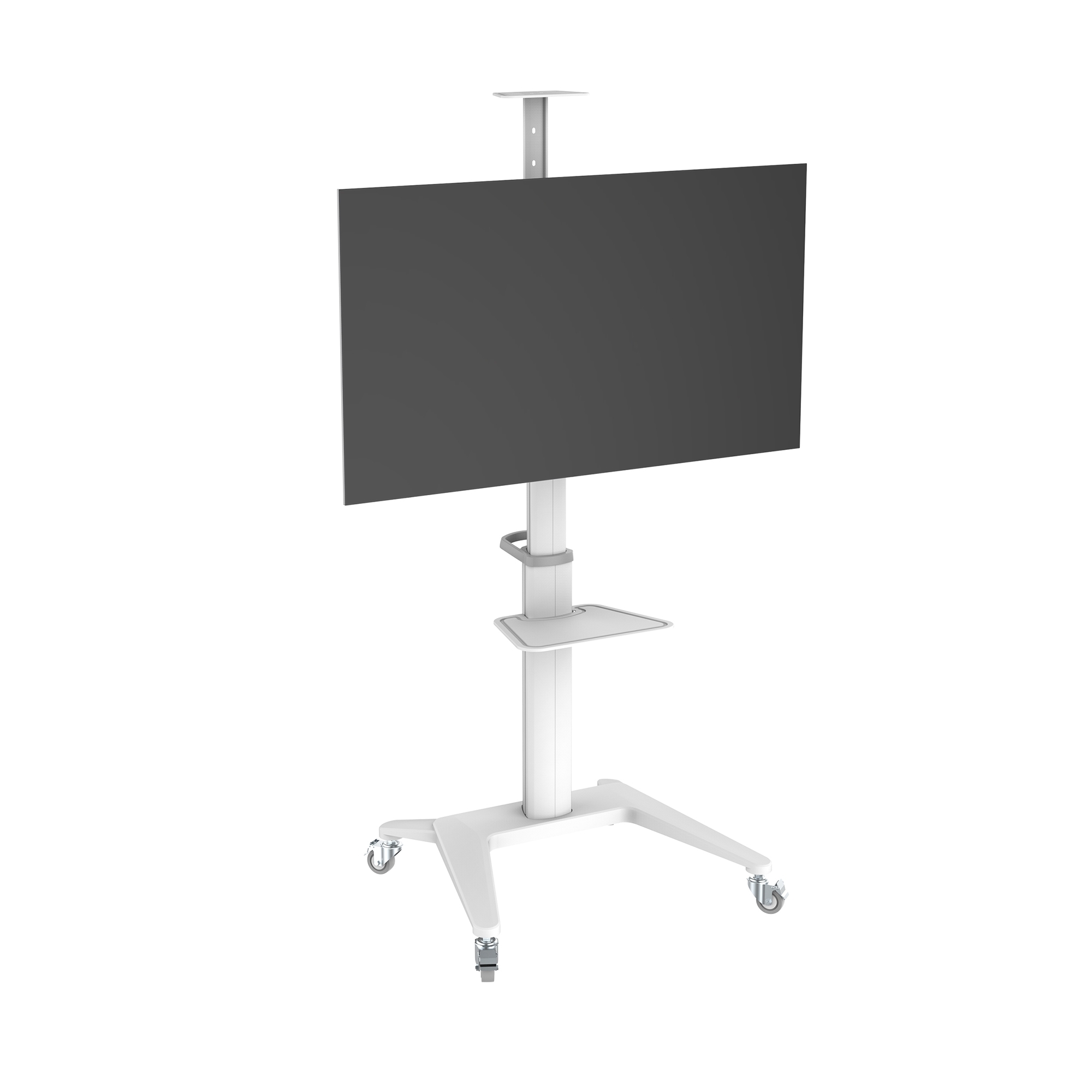 PureMounts PDS-0003C - höhenverstellbarer Rollwagen - 37-80 Zoll Display - VESA 600x400mm - bis 70kg - Weiss