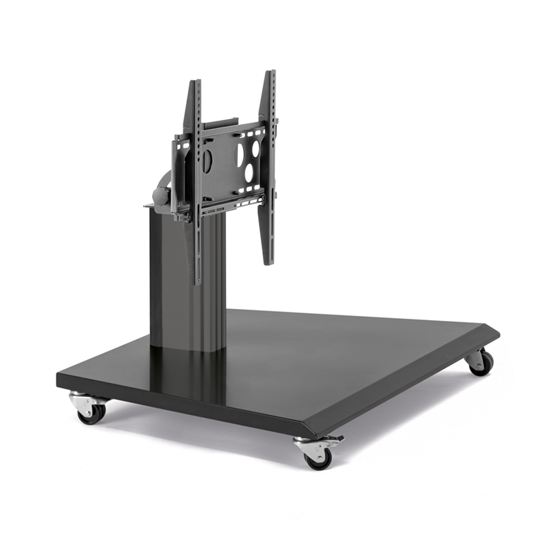 Hagor BrackIT Stand Low Tilt - niedriges mobiles Standsystem - Display-Neigung bis 90° - 32-55 Zoll - VESA 400x400mm - bis 30kg - Schwarz