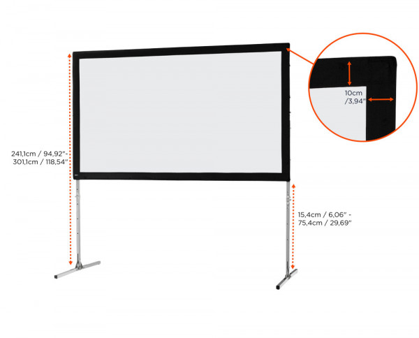 celexon Faltrahmen Leinwand Mobil Expert - 16:9 - BM 366 x 206 - Aufprojektion