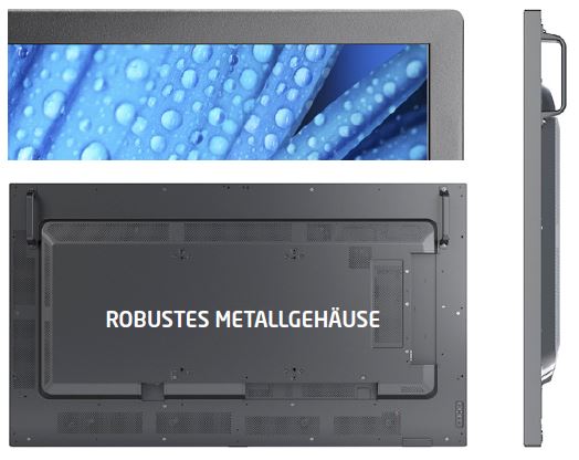 Das Sharp/NEC MultiSync M431 hat ein robustes Metallgehäuse.