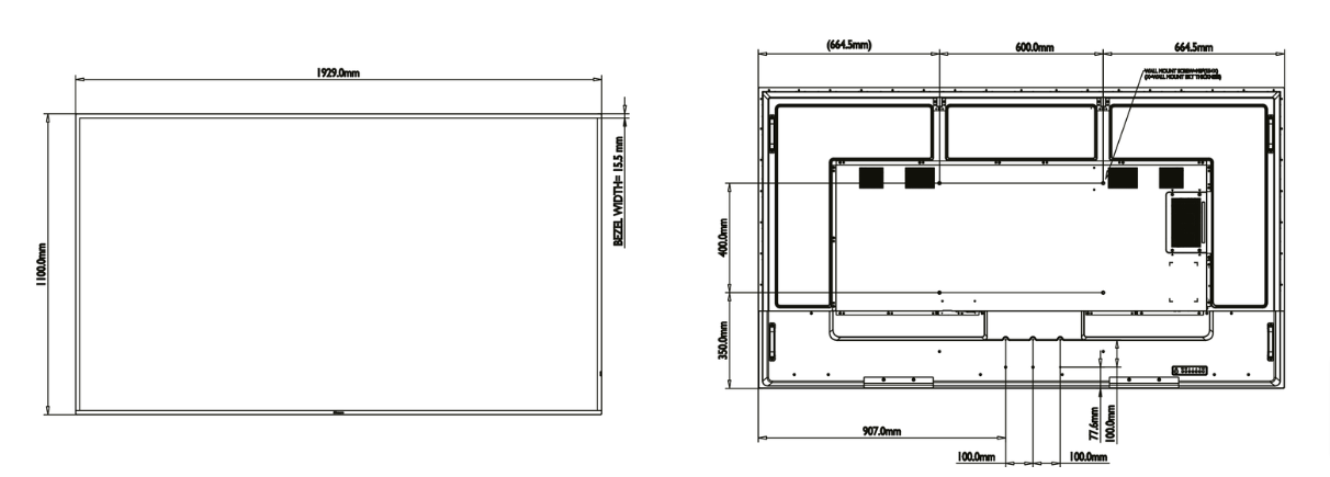 Das Hisense 86B4E30T überzeugt mit seinem eleganten Design und Abmessungen. Das Hisense Logo kann jederzeit entfernt werden