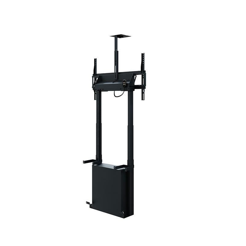 Hagor HP Twin Lift FW-B - elektrisch höhenverstellbares Liftsystem zur Boden-Wand Montage - 55-86 Zoll - VESA 900x600mm -  bis 120kg - Schwarz