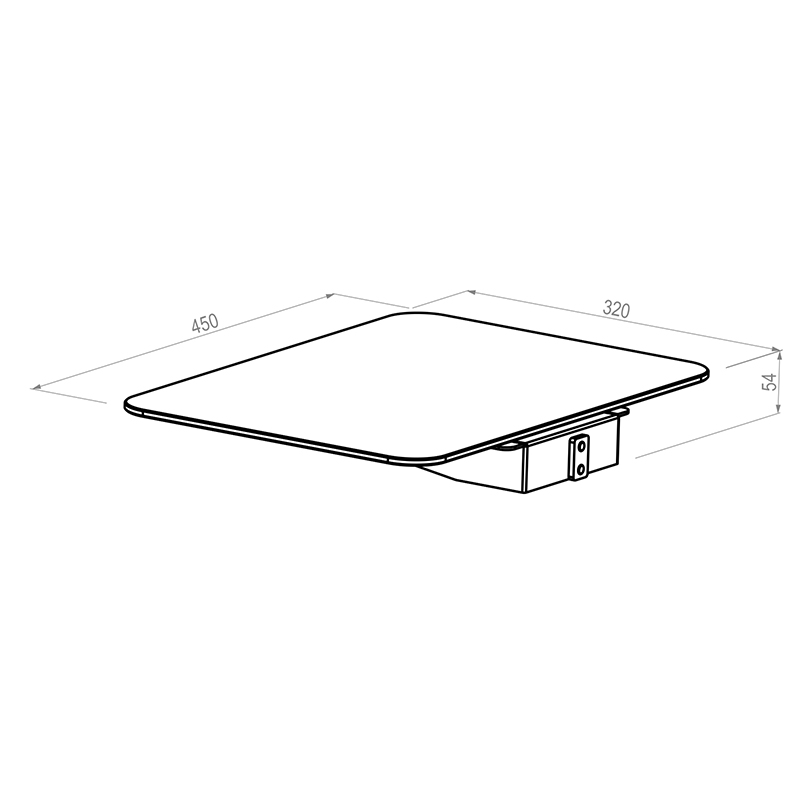 Hagor HP Lift AV Shelf - AV-Ablage - passend für Hagor HP Lift Systeme - Schwarz