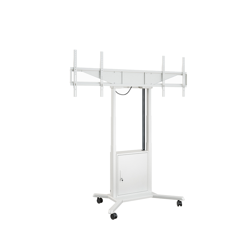 Hagor HP Twin Lift M-DW - mobiles, elektrisch höhenverstellbares Liftsystem für zwei Displays 'side-by-side' - 2x 46-65 Zoll - VESA 600x400mm -  bis 60kg pro Display - Weiss